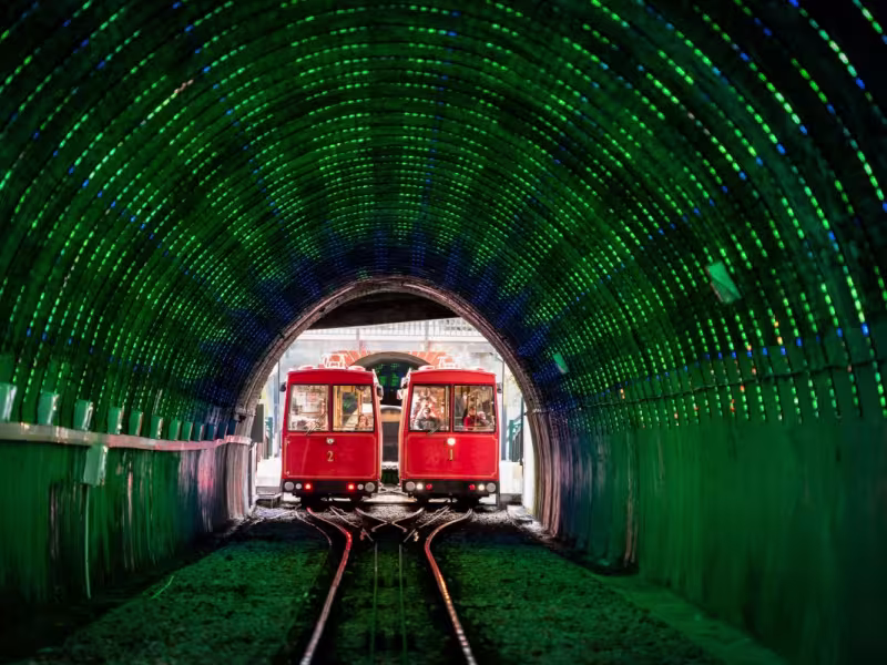 Lights in the cable car