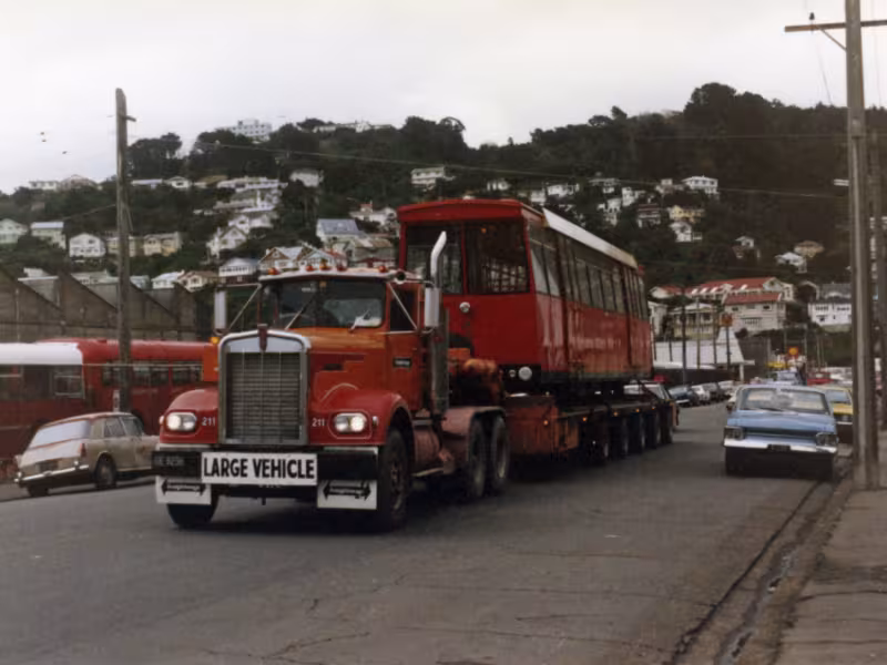 Current car being transported in 1979