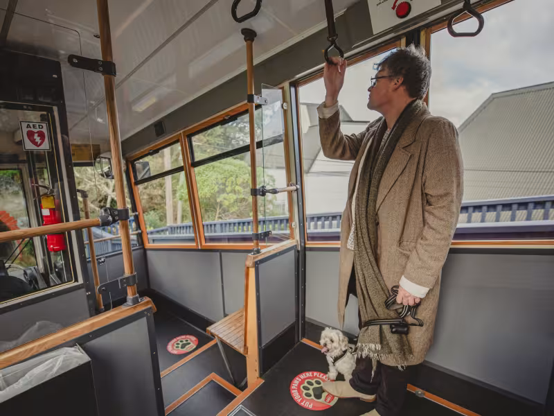 Dog on the Cable Car