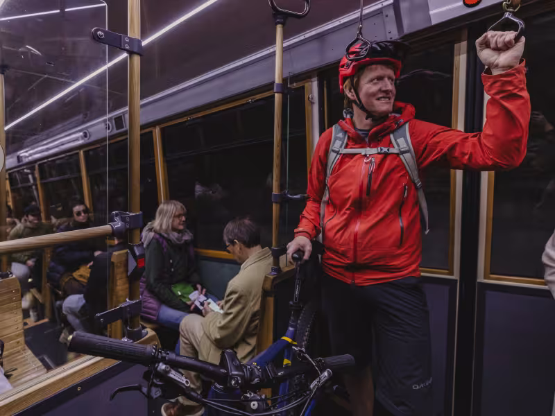 Bike on the Cable Car